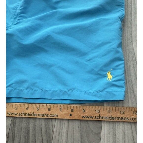 Polo Ralph Lauren Swim Trunks Mens Large Turquoise Blue Mesh Lined Drawstring - Picture 7 of 16